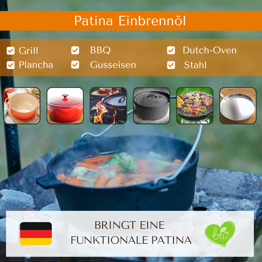 HeliaCARE® BIO-Einbrenn- & Patina-Öl „SIZZLE SHIELD“